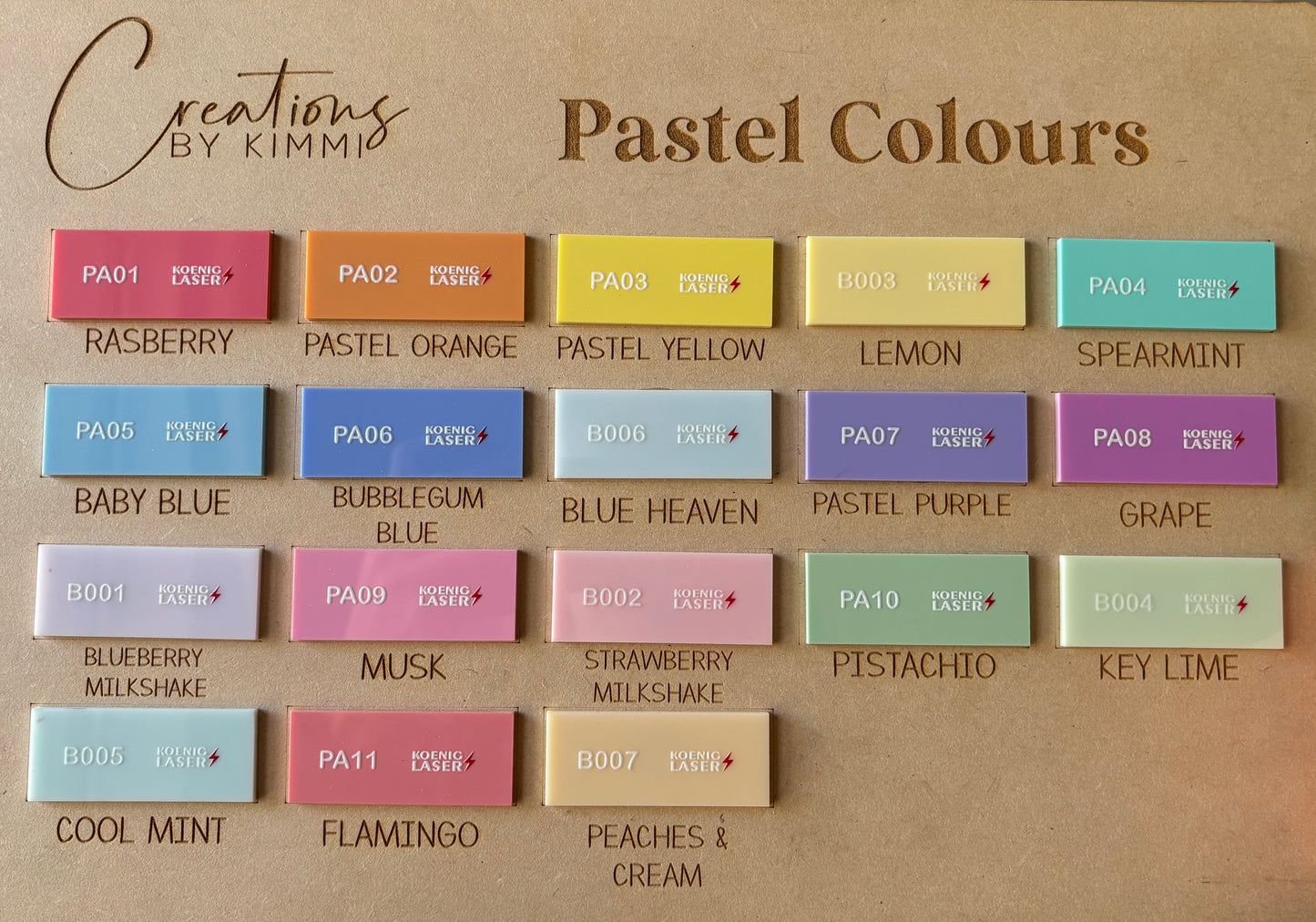 Flower Acrylic Height Chart