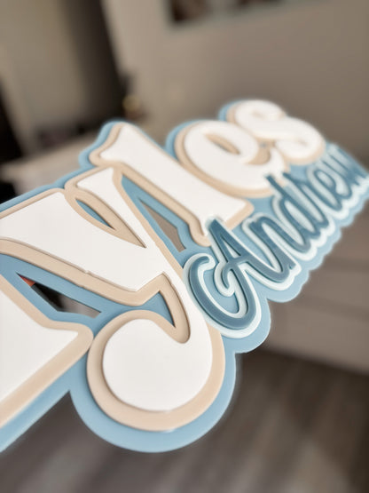3D Triple Layer double Name plaque