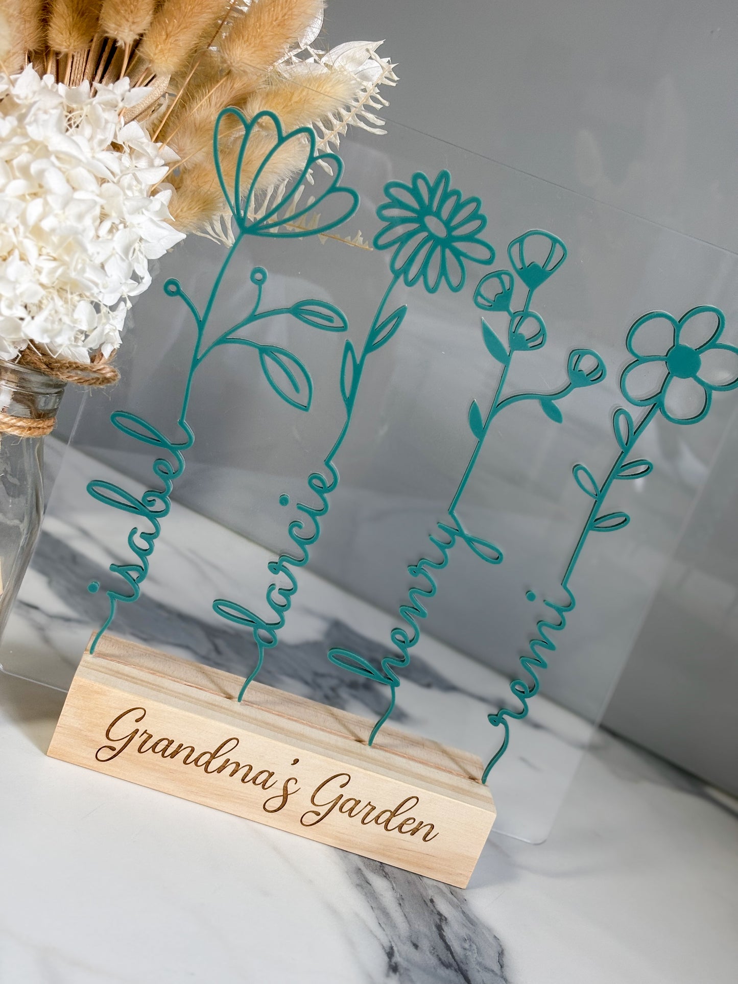 Personalised Flower Garden Plaque
