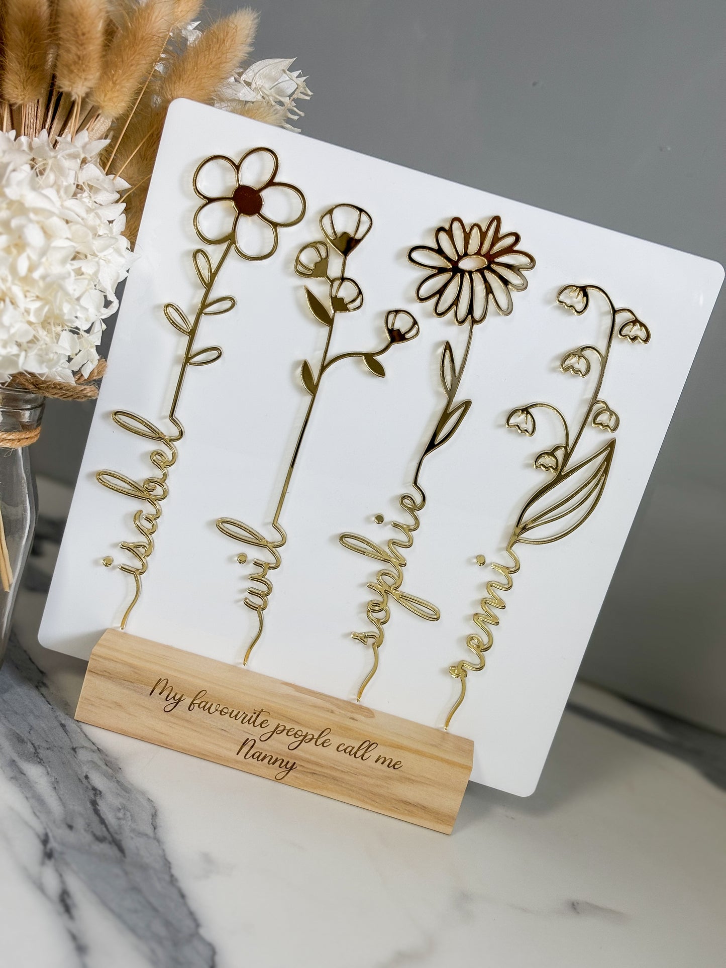 Personalised Flower Garden Plaque