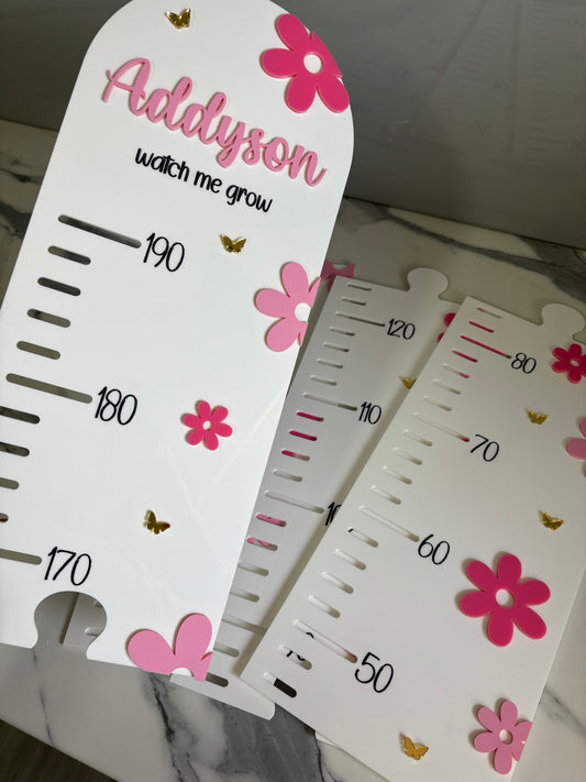 Flower Acrylic Height Chart