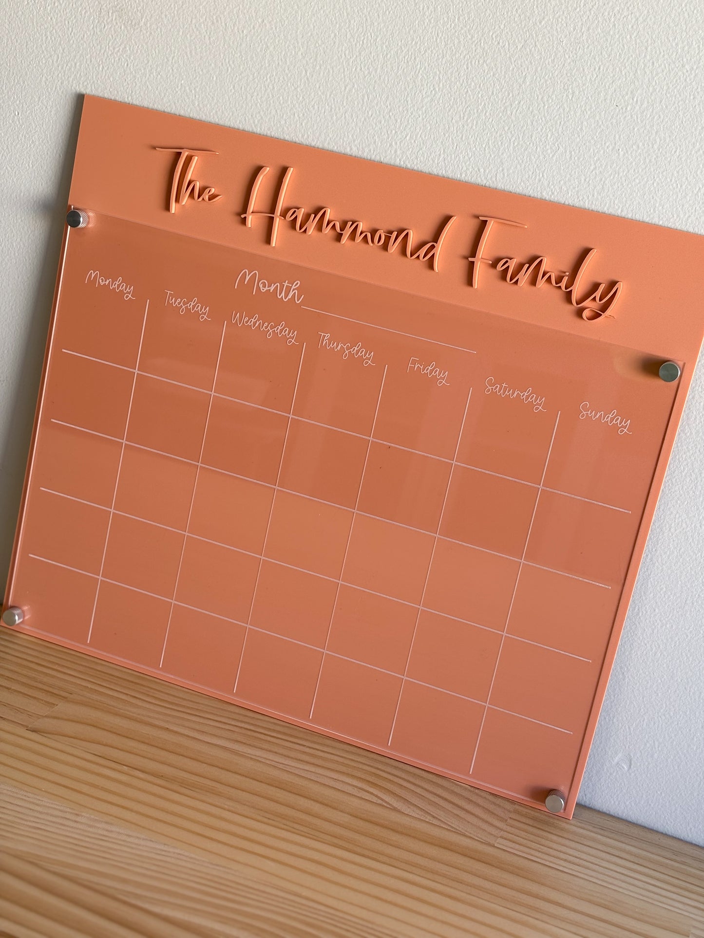 Monthly Magnetic Acrylic Calendar