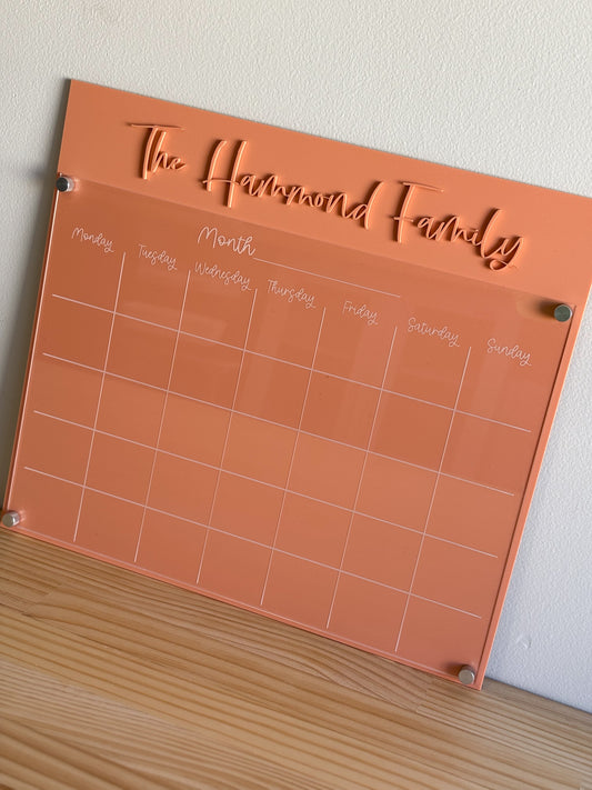 Monthly Magnetic Acrylic Calendar