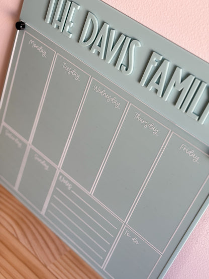 Weekly Magnetic Acrylic Planner