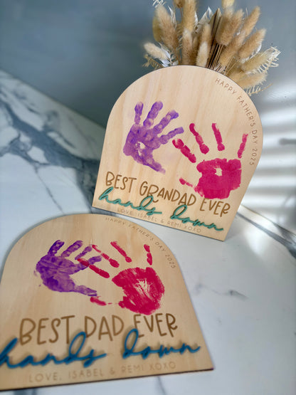 Best Ever Hand Print Plaque