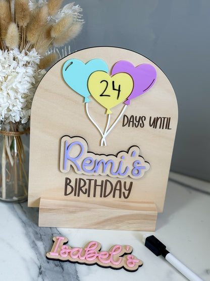 Birthday Countdown - Hearts