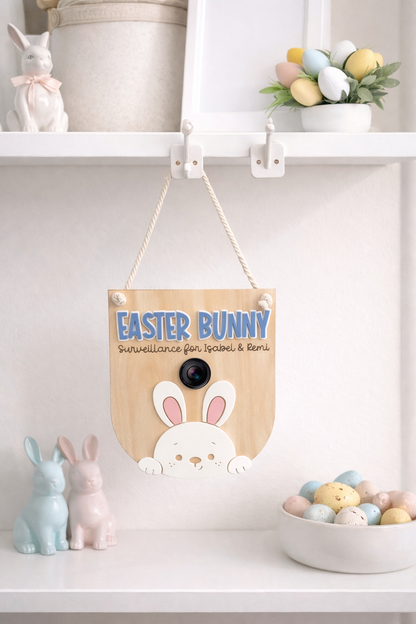 Bunny Surveillance Hanging Plaque