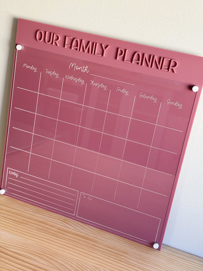 Wall mounted planner