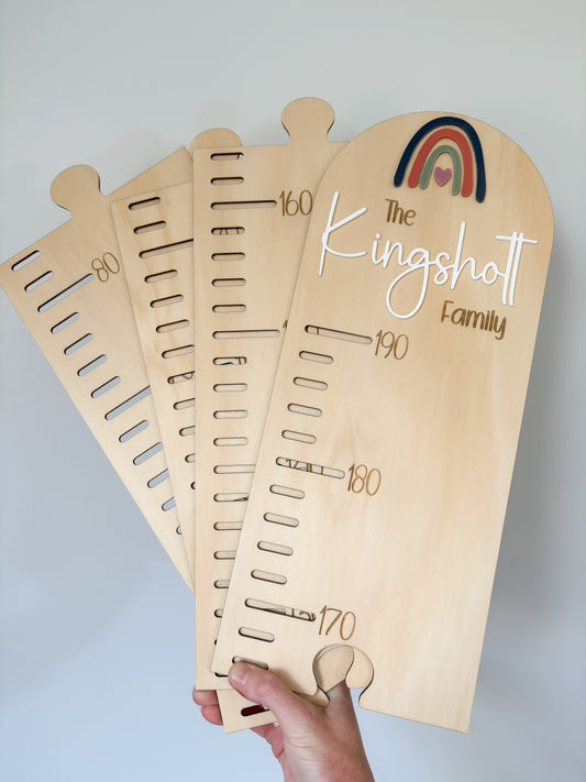 Wooden height chart