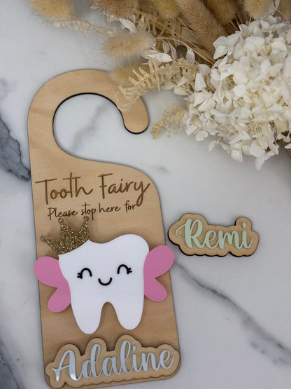 Tooth Fairy Door Hanger Wooden