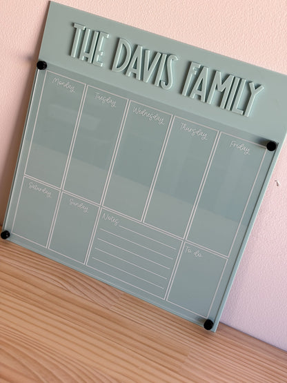 Weekly Magnetic Acrylic Planner