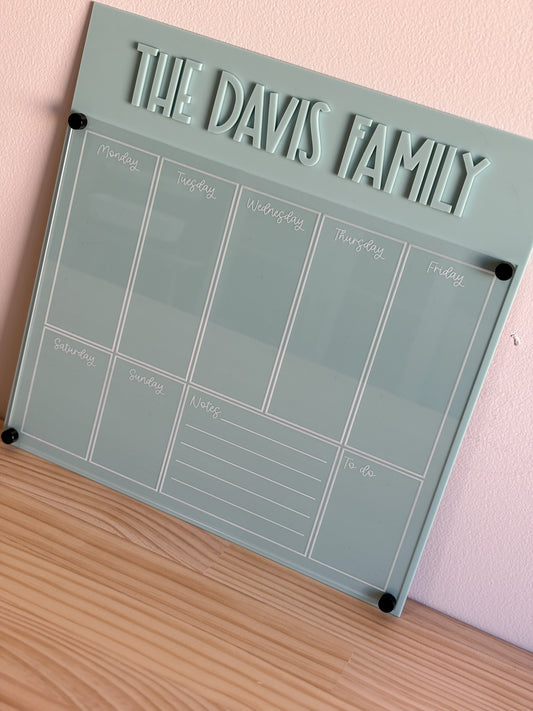 Weekly Magnetic Acrylic Planner