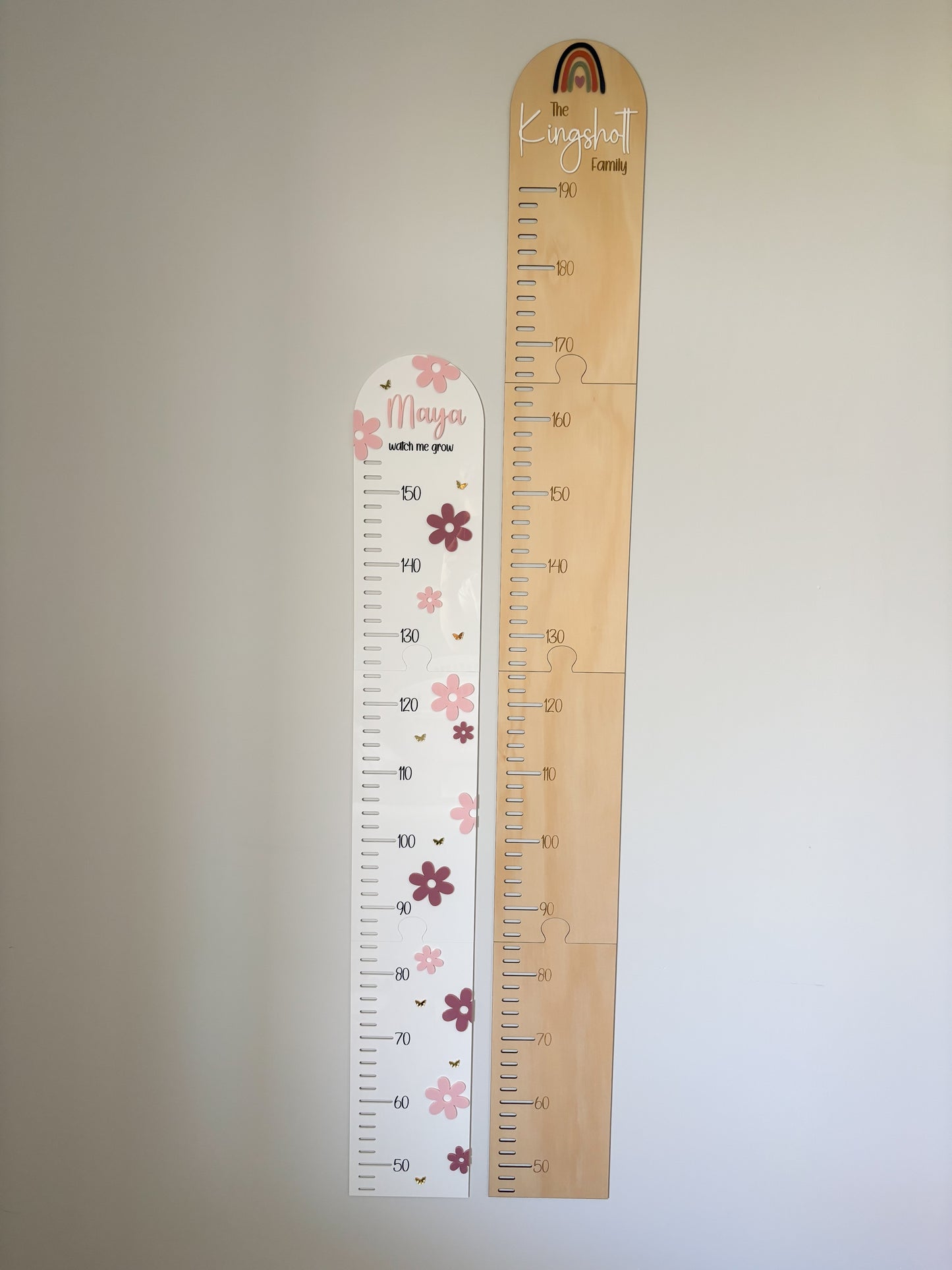 Flower Acrylic Height Chart