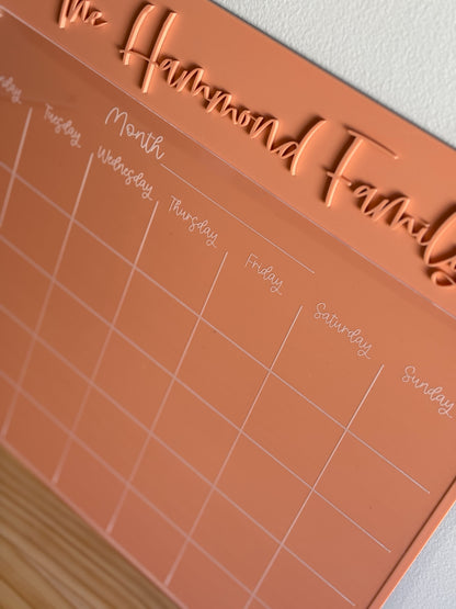 Monthly Magnetic Acrylic Calendar