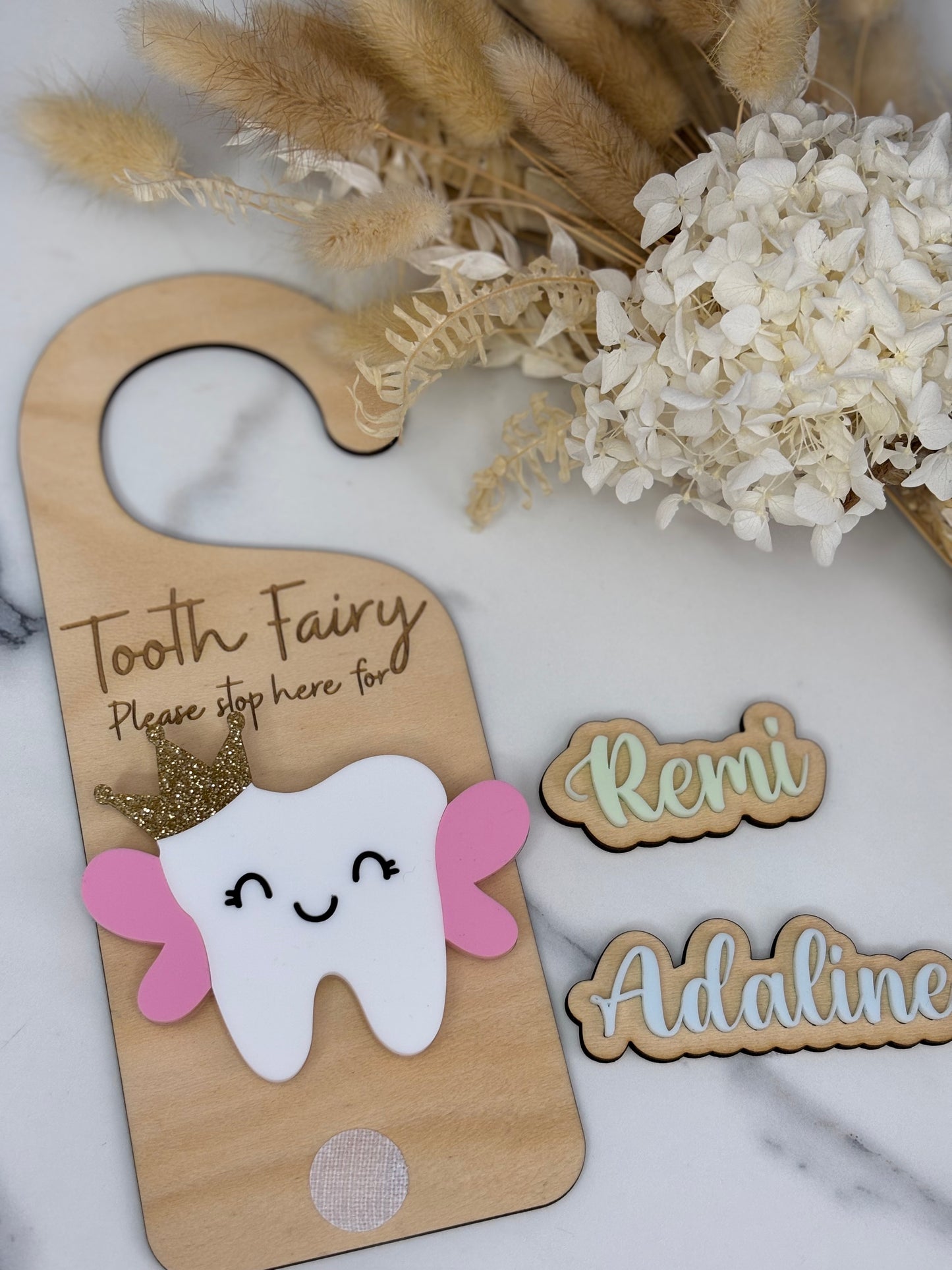 Tooth Fairy Door Hanger Wooden