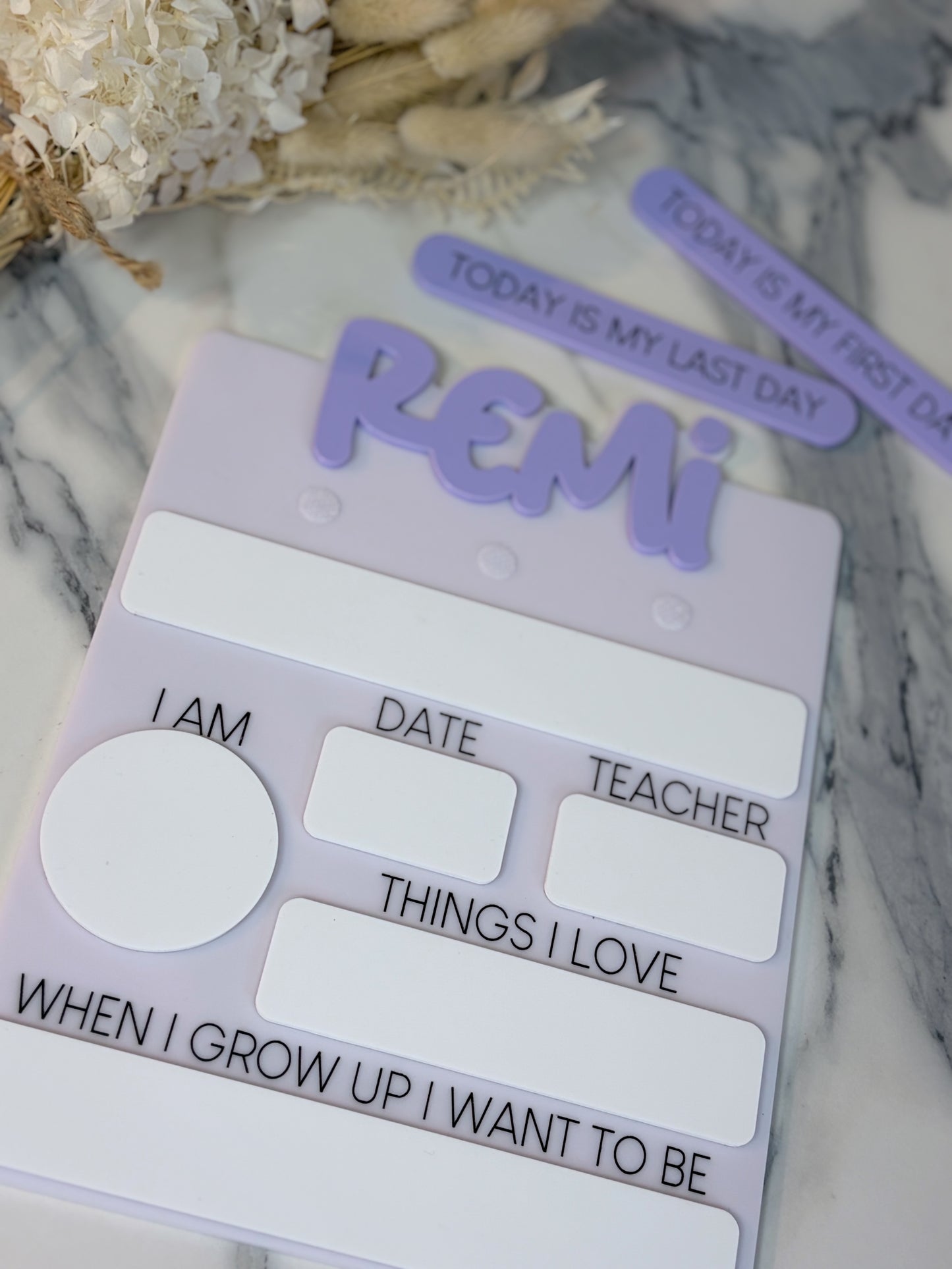 Acrylic Back 2 School Board - Large
