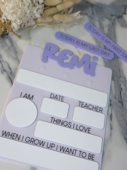 Acrylic Back 2 School Board - Large