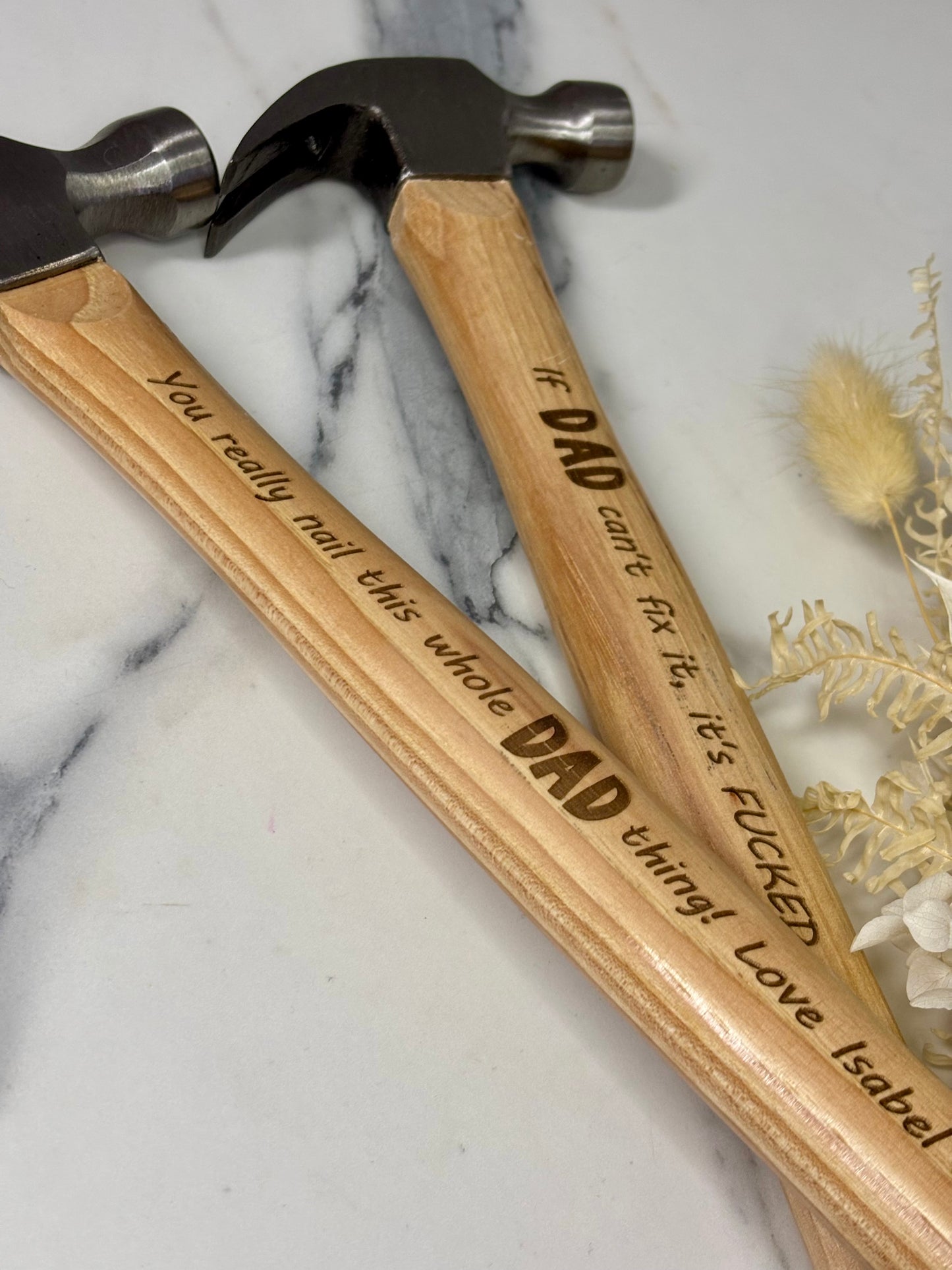 Engraved Claw Hammer