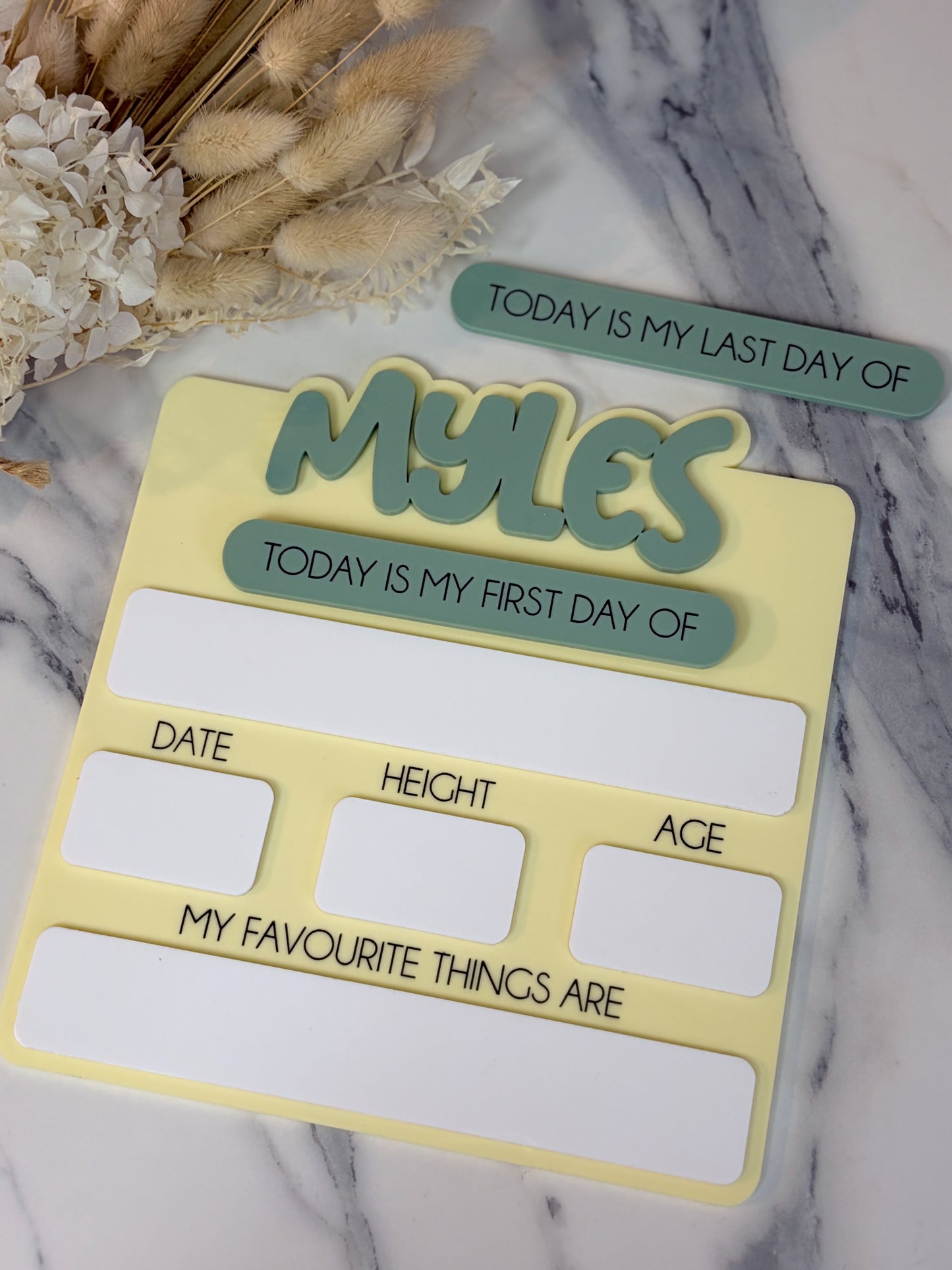 Acrylic Back 2 School Board - Medium