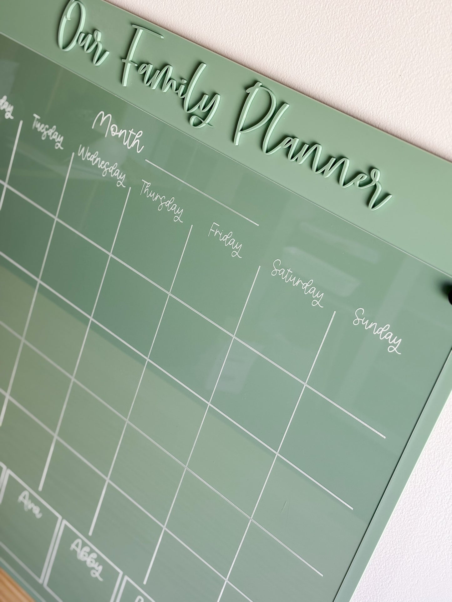 XL wall mounted planner