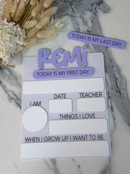 Acrylic Back 2 School Board - Large