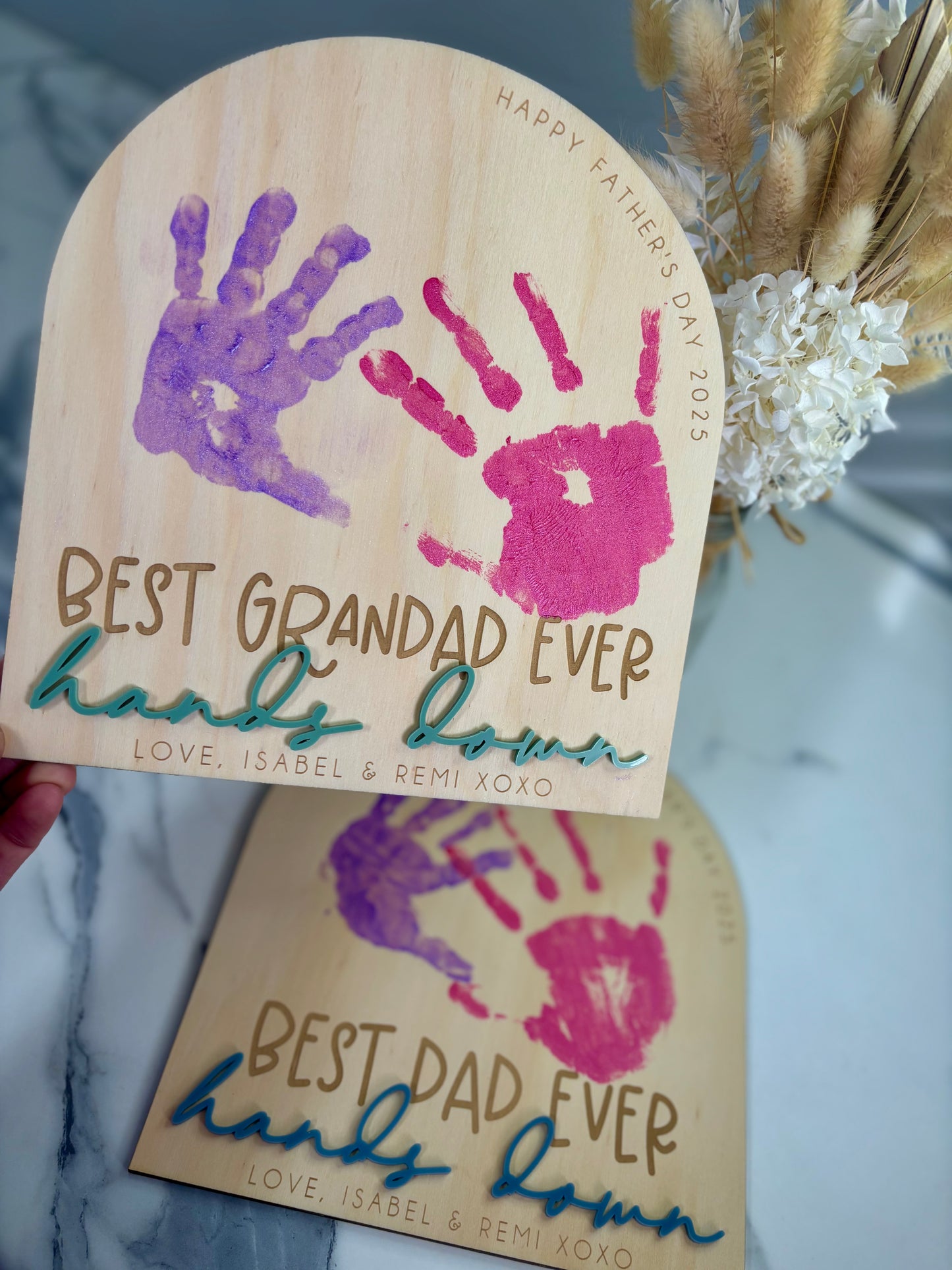 Best Ever Hand Print Plaque