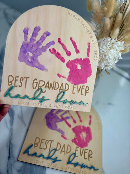 Best Ever Hand Print Plaque