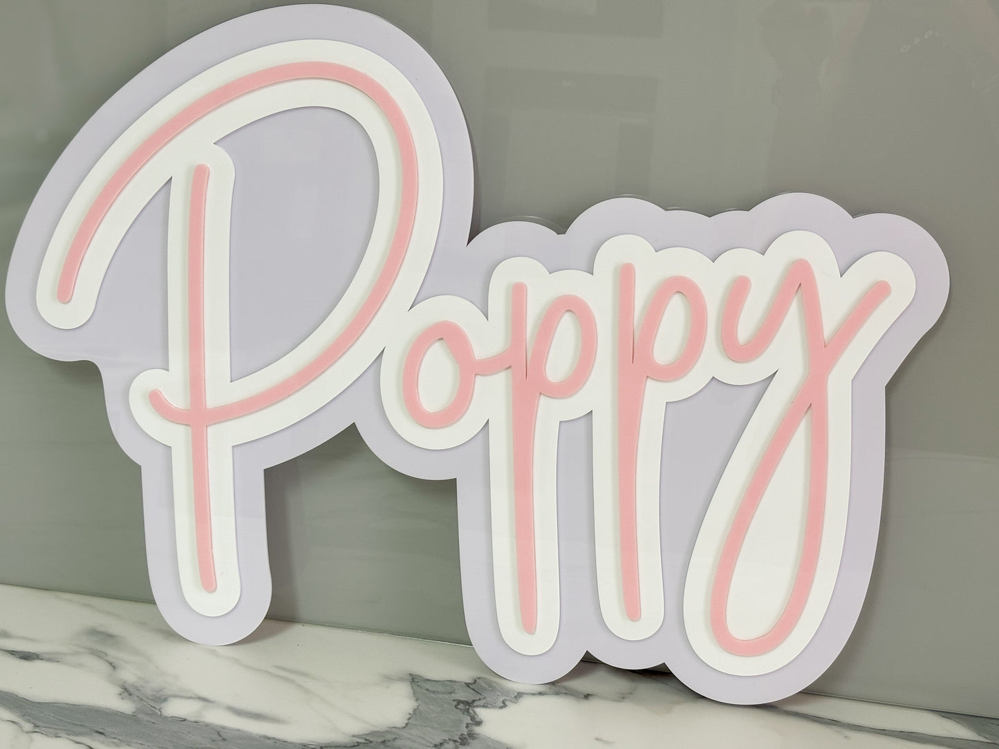 3D Triple Layer Name Plaque