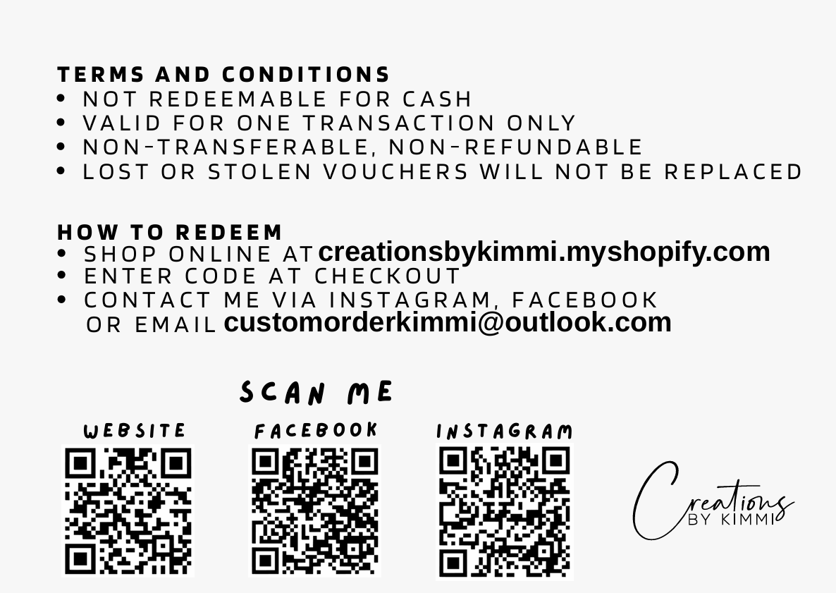 Creations By Kimmi Gift Card