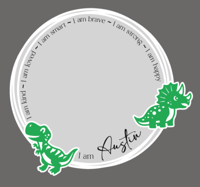 Daily Affirmation Mirror - Dino