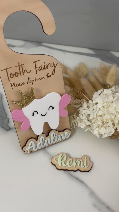 Tooth Fairy Door Hanger Wooden