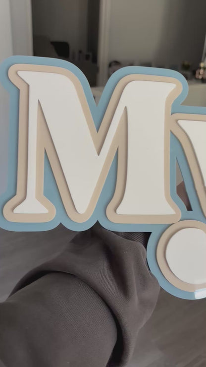 3D Triple Layer double Name plaque