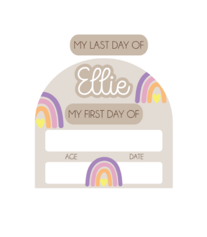 Back to school - Rainbow Small